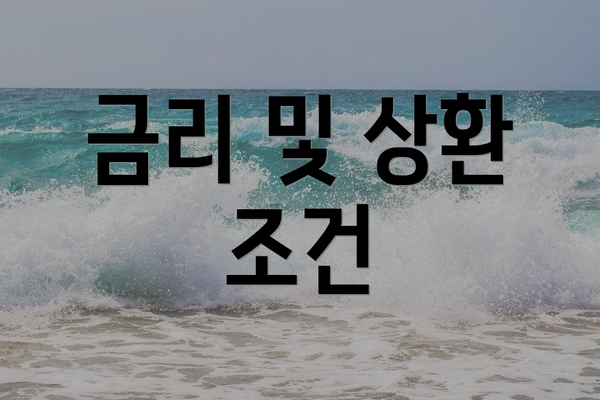 금리 및 상환 조건