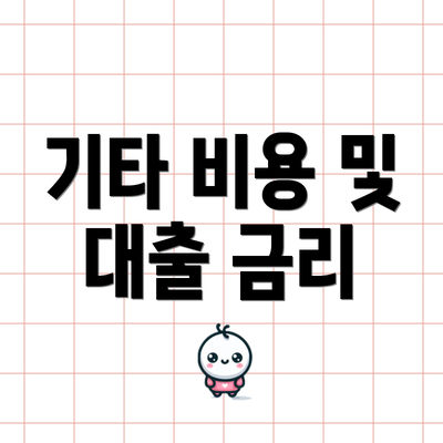 기타 비용 및 대출 금리