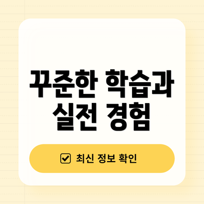 꾸준한 학습과 실전 경험