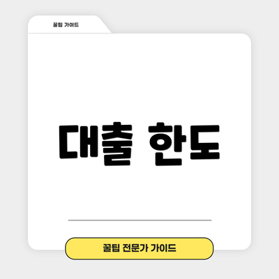 대출 한도