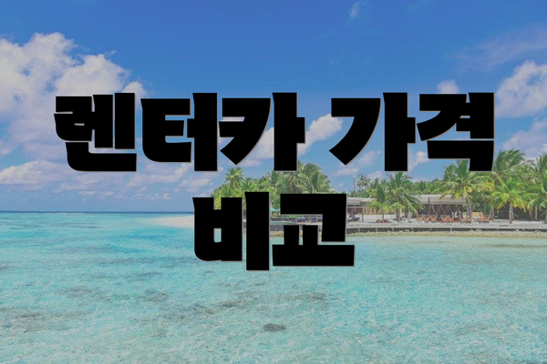 렌터카 가격 비교