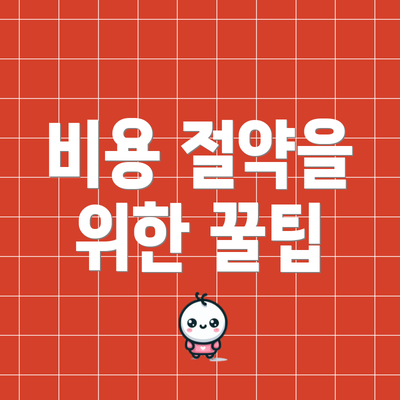 비용 절약을 위한 꿀팁