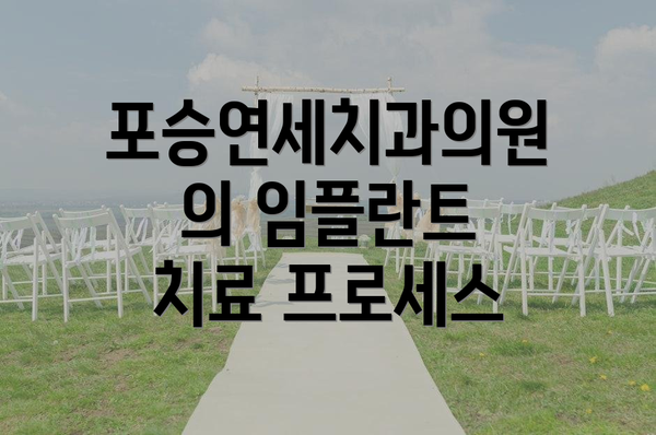 포승연세치과의원의 임플란트 치료 프로세스
