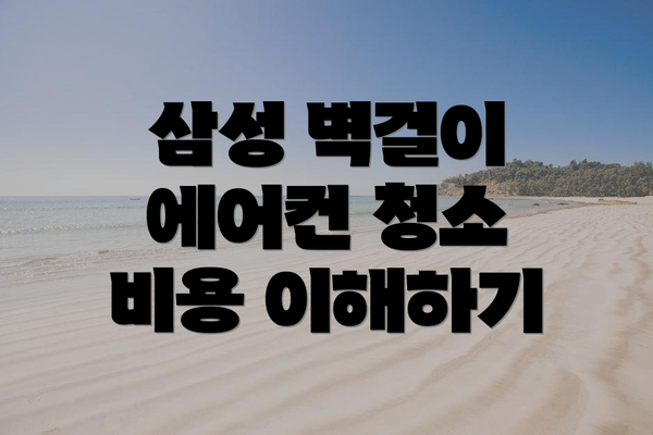 삼성 벽걸이 에어컨 청소 비용 이해하기