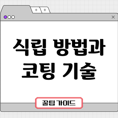 식립 방법과 코팅 기술
