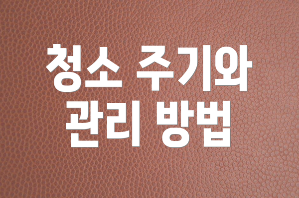 청소 주기와 관리 방법