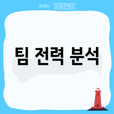 팀 전력 분석