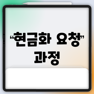 현금화 요청 과정