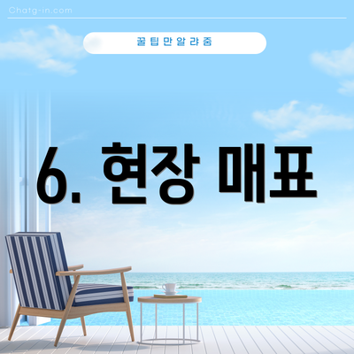 6. 현장 매표