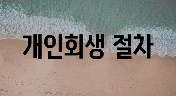 개인회생 절차