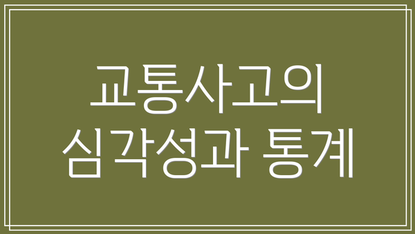 교통사고의 심각성과 통계