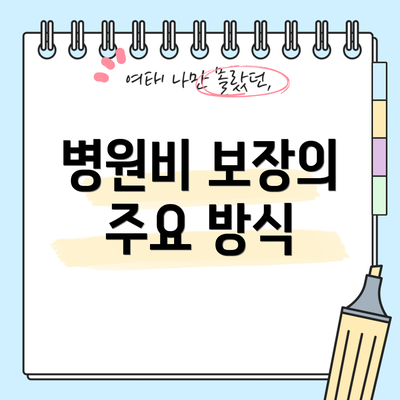 병원비 보장의 주요 방식