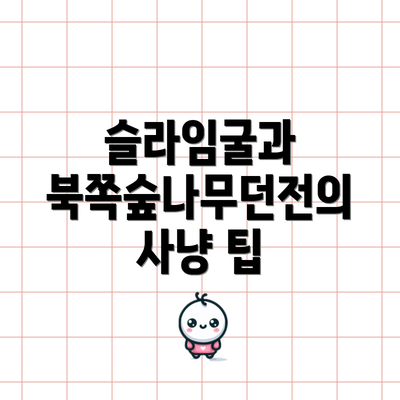 슬라임굴과 북쪽숲나무던전의 사냥 팁