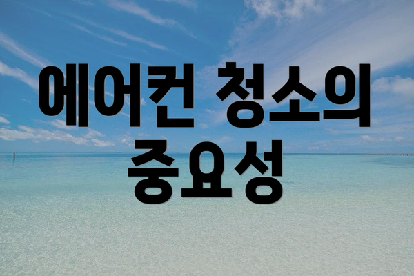 에어컨 청소의 중요성