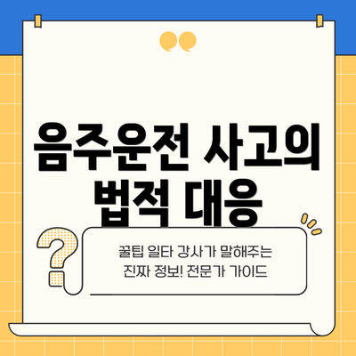 음주운전 사고의 법적 대응