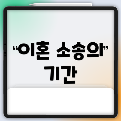 이혼 소송의 기간