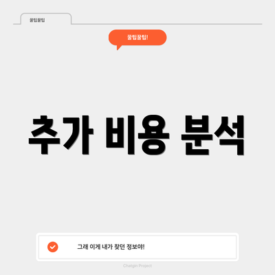 추가 비용 분석