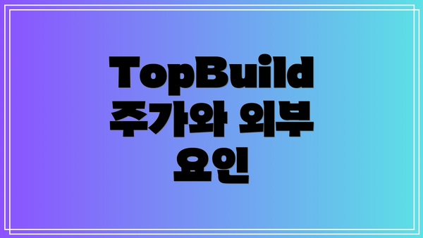 TopBuild 주가와 외부 요인