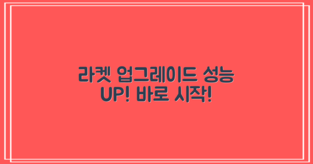 당신의 라켓, 업그레이드
